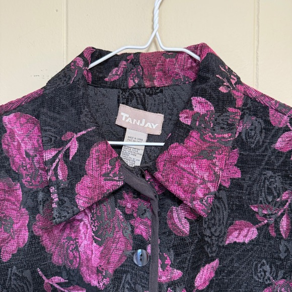 Vintage Womens Romantic Floral Textured Blazer Jacket Size 12 Career Business - Picture 2 of 15